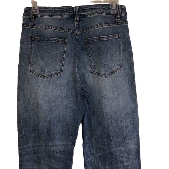 MiSC jeans‎ Size 11 blue high rise boyfriend Distressed Denim jeans 80’s - Picture 5 of 8